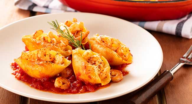 Conchiglione de Camarão